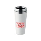 Mug isotherme publicitaire en acier inoxydable-  40 cl - marquage 1 couleur