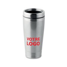 Mug isotherme publicitaire en acier inoxydable-  40 cl - marquage 1 couleur