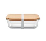 Lunch box publicitaire en verre et bambou - 900 ml - marquage gravure