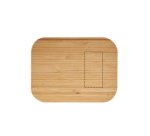 Lunch box publicitaire en verre et bambou - 900 ml - marquage gravure