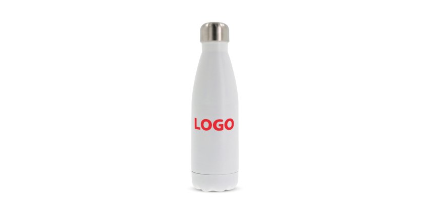 Bouteille isotherme publicitaire en acier inoxydable - Contenance 0,5 L - marquage 1 couleur