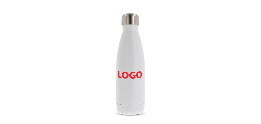 Bouteille isotherme publicitaire en acier inoxydable - Contenance 0,5 L - marquage 1 couleur