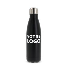 Bouteille isotherme publicitaire en acier inoxydable - Contenance 0,5 L - marquage 1 couleur