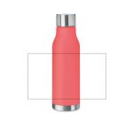 Bouteille publicitaire en plastique recyclé - Contenance 0,6 L - marquage 1 couleur