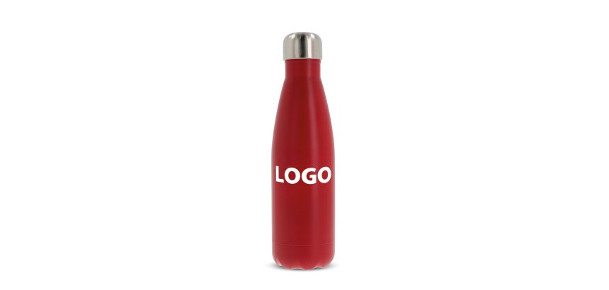 Bouteille isotherme publicitaire en acier inoxydable - Contenance 0,5 L - marquage 1 couleur