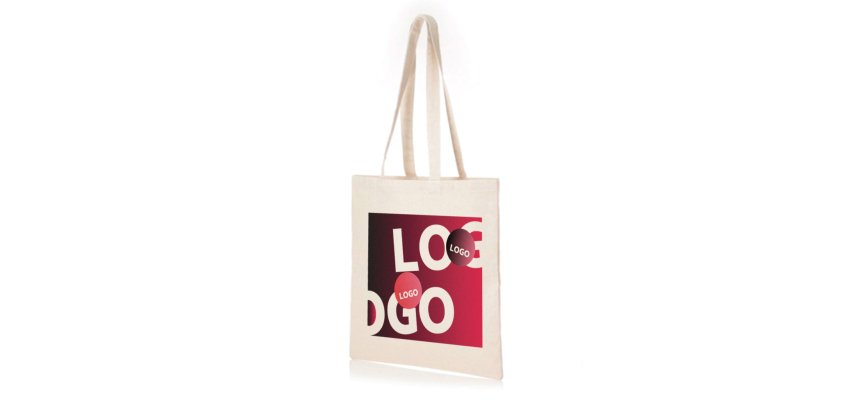 Sac en coton publicitaire Tote Bag 180 g/m² - 10 L - marquage multicolore