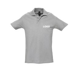 Polo Werbe-T-Shirt mit kurzen Ärmeln, gemischt, Sol's - einfarbiger Druck