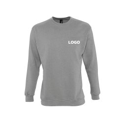 Werbetreibender Unisex-Langarm-Sweatshirt von Sol's mit Stickerei.