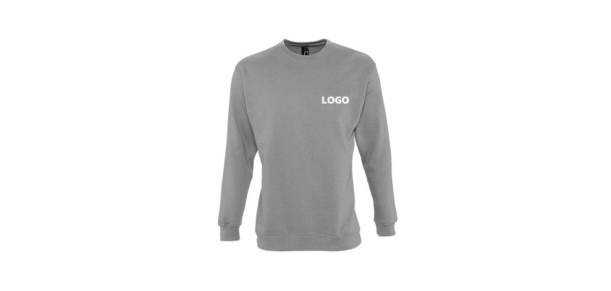 Sweatshirt gemengd met lange mouwen promotieartikel Sol's - borduurdruk