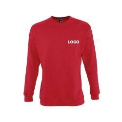Werbetreibender Unisex-Langarm-Sweatshirt von Sol's mit Stickerei.