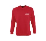 Sweat-shirt mixte manches longues publicitaire Sol's - marquage broderie