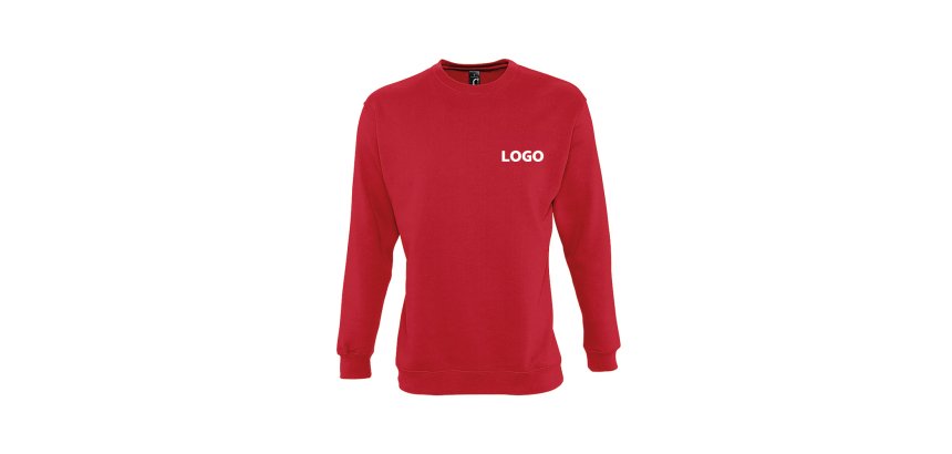 Sweat-shirt mixte manches longues publicitaire Sol's - marquage broderie