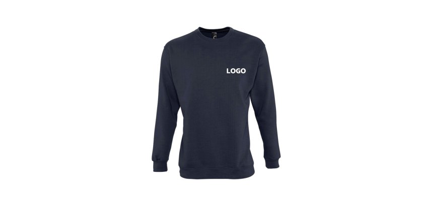 Sweat-shirt mixte manches longues publicitaire Sol's - marquage broderie