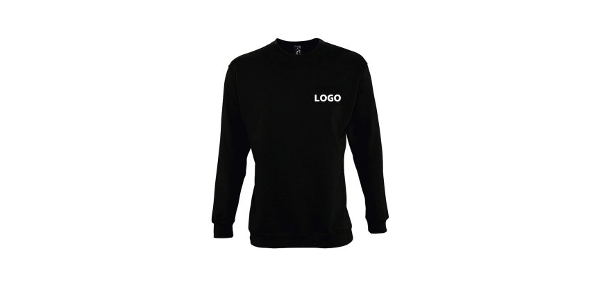 Sweat-shirt mixte manches longues publicitaire Sol's - marquage broderie