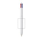 Stylo bille Bic 4 couleurs Original rétractable publicitaire blanc pointe 1 mm - écriture moyenne - marquage 1 couleur