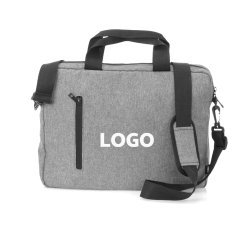Gray 14" promotional computer bag - 1 color branding