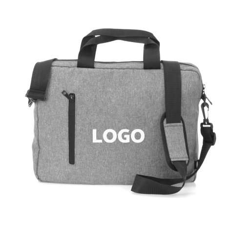 Gray 14'' laptop bag - single color imprint