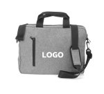 Sacoche pour ordinateur publicitaire grise 14" - marquage 1 couleur
