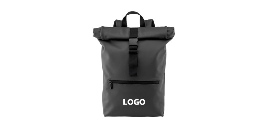 Werblicher rollbarer Rucksack für 17-Zoll-Computer - 1-Farben-Bedruckung