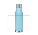 Bouteille publicitaire en plastique recyclé - Contenance 0,6 L - marquage 1 couleur
