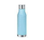 Bouteille publicitaire en plastique recyclé - Contenance 0,6 L - marquage 1 couleur
