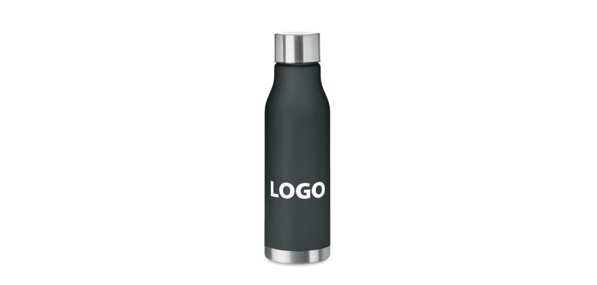 Advertising bottle made of recycled plastic - Capacity 0.6 L - 1 color imprint