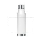 Bouteille publicitaire en plastique recyclé - Contenance 0,6 L - marquage 1 couleur