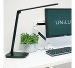 Lámpara de sobremesa led integrada Twist Unilux - 14 W - brazo plegable