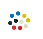 Aimants colorés Ø 24 mm pour tableaux blancs magnétiques Nobo – Lot de 10