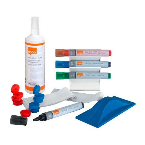 Kit completo para pizarras blancas borrables en seco - Nobo