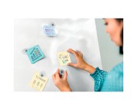 Imanes transparentes de Ø 32 mm Nobo para pizarras blancas de cristal - Pack de 10