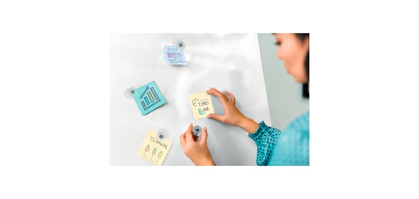 Aimants transparents Ø 32 mm Nobo pour tableaux blancs en verre RARE EARTH - Lot de 10