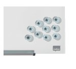 Aimants transparents Ø 32 mm Nobo pour tableaux blancs en verre RARE EARTH - Lot de 10