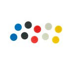 Aimants colorés Ø 38 mm pour tableaux blancs magnétiques Nobo - Lot de 10