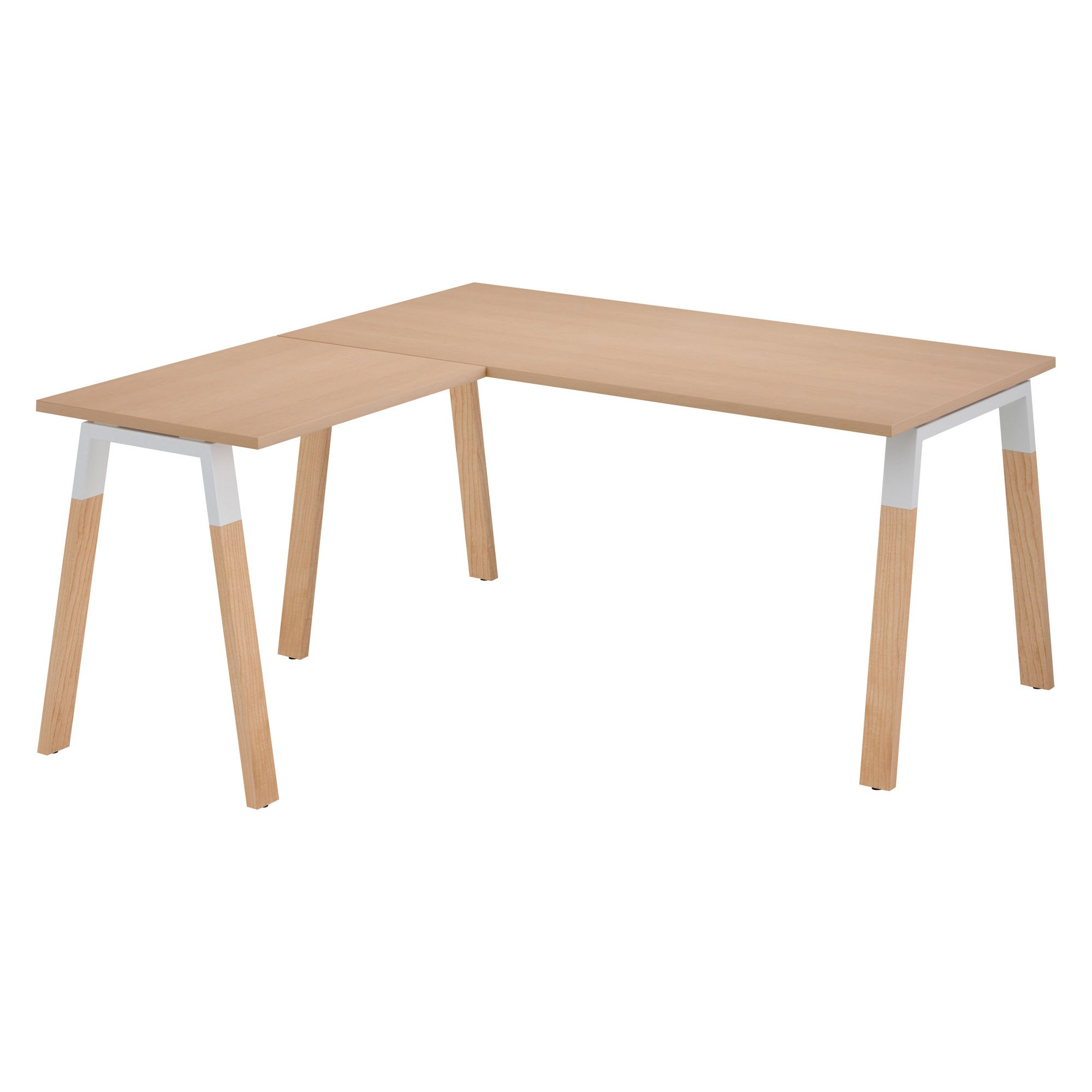 Corner desk Ecla L 200 x D 200 undercarriage in wood/metal