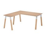 Hoekbureau Ecla L 200 x P 200 onderstel in hout/metaal