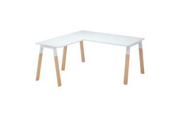 Bureau d'angle manager Ecla L 200 x P 200 piètement bois/métal