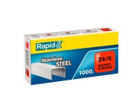 Agrafes Rapid 24/6 Super Strong galvanisées - Boite de 1000