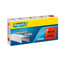 Agrafes Rapid 24/6 Super Strong galvanisées - Boite de 1000