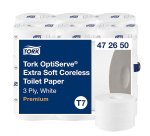 Papier toilette triple épaisseur Tork Premium T7 - 18 rouleaux de 550 feuilles