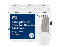Toiletpapier drievoudige dikte Tork Premium T7 - 18 rollen van 550 vellen