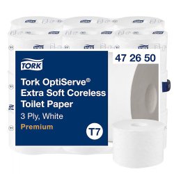 Papier toilette triple épaisseur Tork Premium T7 - 18 rouleaux de 550 feuilles