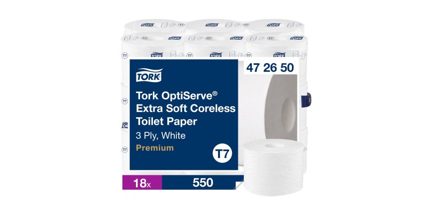 Toilet Paper Tork Premium T7 triple thickness - 18 rolls of 550 sheets