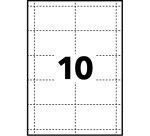 Boîte de 200 inserts microperforés 54 x 90 mm pour badges