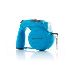 Correa retráctil para perros Luz led 4 m compartimento para bolsas y reloj digital