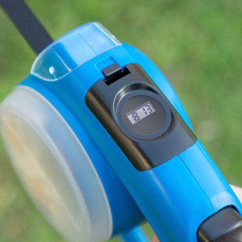 Correa retráctil para perros Luz led 4 m compartimento para bolsas y reloj digital