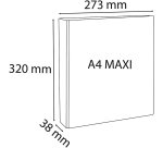 Classeur 2 anneaux plastifié Exacompta Kreacover® personnalisable A4+ - Dos 3,4 cm blanc