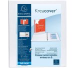 Classeur 2 anneaux plastifié Exacompta Kreacover® personnalisable A4+ - Dos 3,4 cm blanc