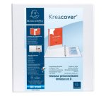 Classeur 2 anneaux plastifié Exacompta KREACOVER® personnalisable A4+ - Dos 9 cm blanc
