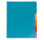 Intercalaire A4+ polypropylène coloré Atoma 6 onglets neutres multicolores - 1 jeu